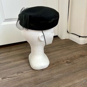 Elegant Black Women's Hat with Bow